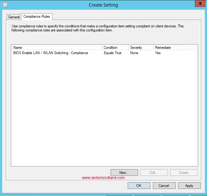 Manage BIOS Settings with SCCM Compliance Settings -7