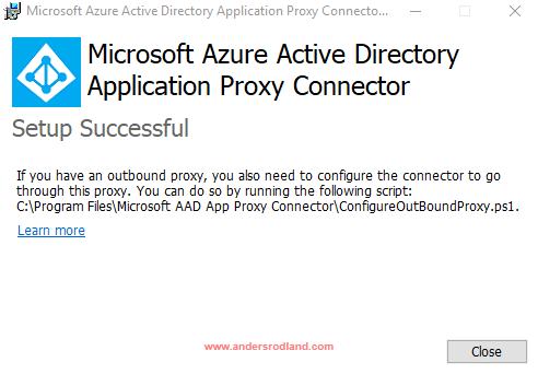 Microsoft Azure Active Directory Application Proxy Connector