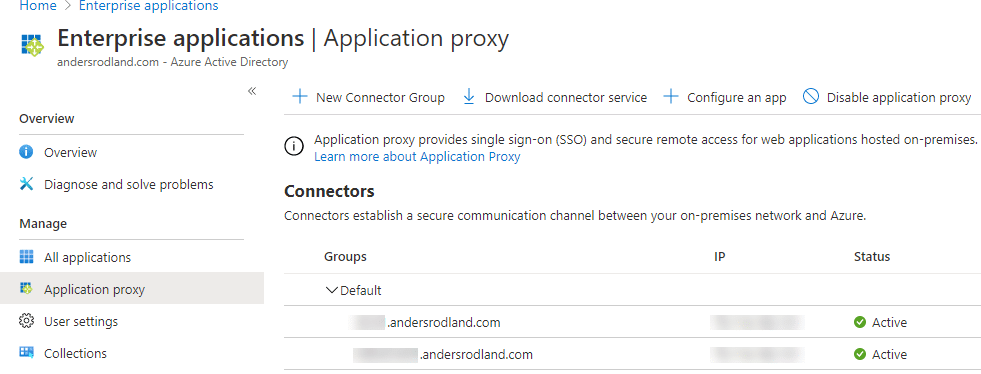 Microsoft Azure AD Application Proxy Connector